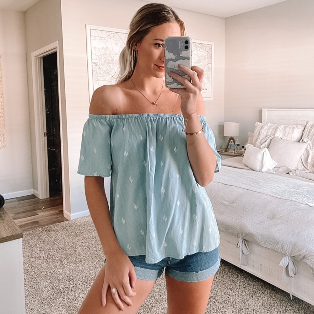 Cactus off the shoulder top
